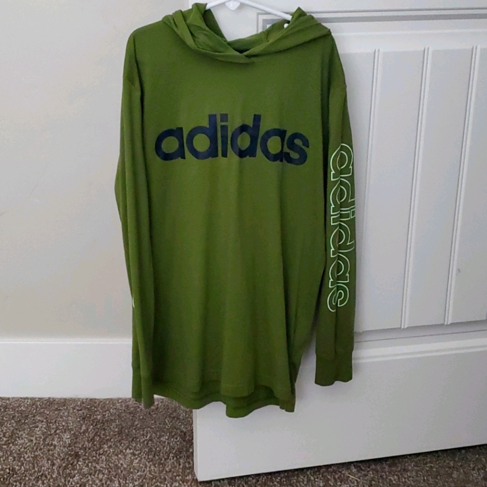 Boys Size 12, Adidas long sleeve shirt w hood